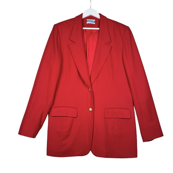 Pendleton Jackets & Blazers - Pendleton Red Wool Blazer Jacket - Women's size Tall XL